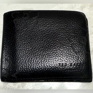 Ted Baker London Leather Bifold Wallet - Embossed, Classic Black Hue